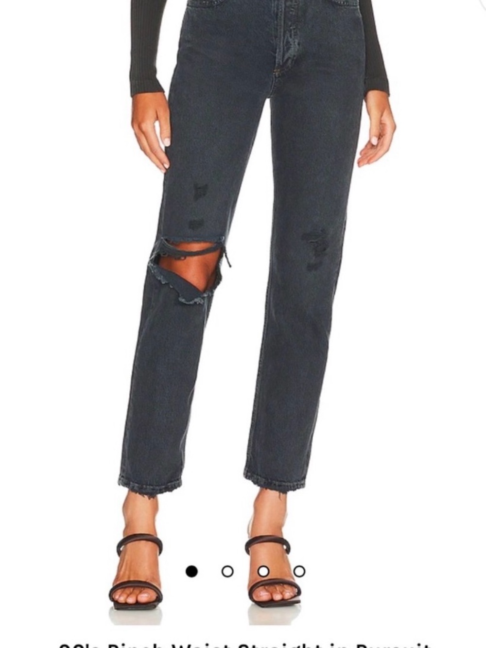Agolde 90s pinch waist Distressed Straight-Leg Jeans